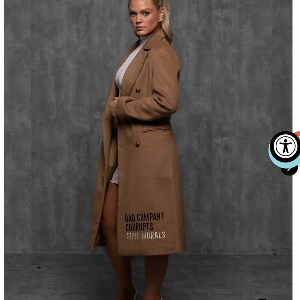 Milano Tan Trench Coat - Picture 2 of 2
